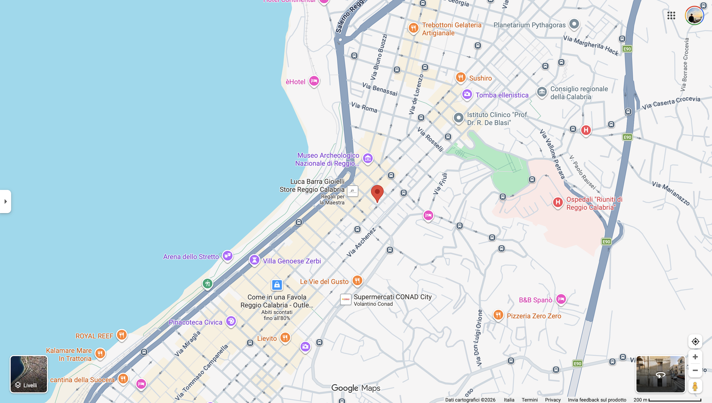 Mappa Studio Via Torrione 6, Reggio Calabria